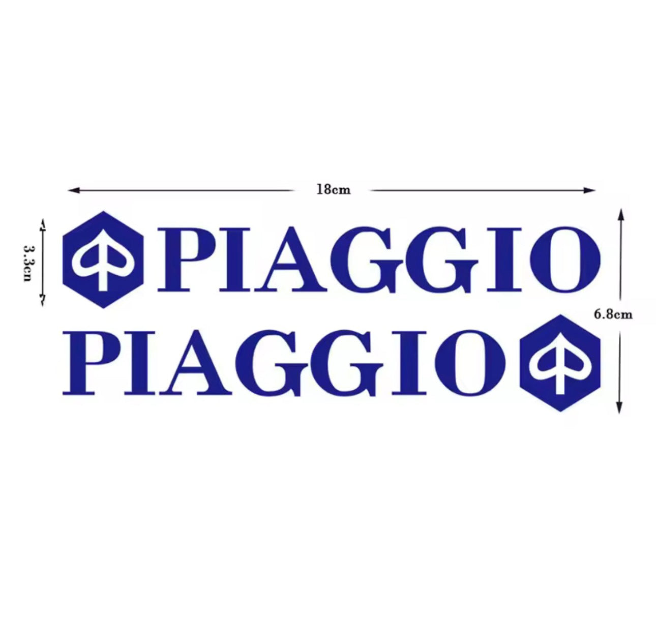 Piaggio Logo Stickers – Scooter Embleem Set (Meerdere Kleuren)