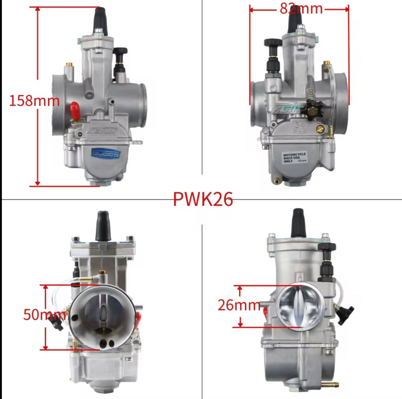 PWK Carburateur – 24MM / 26MM / 28MM / 30MM