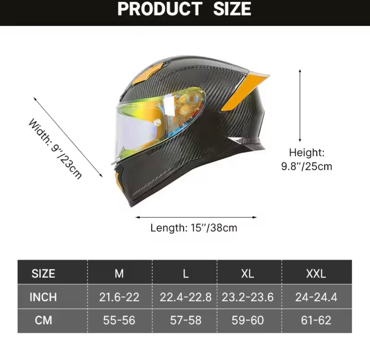 🏍️ Premium Full-Face Motorhelm – Carbon Look & High Performance