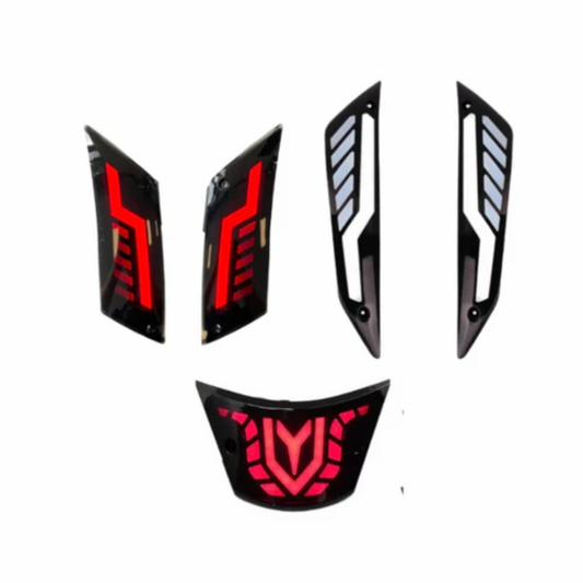 Alpha LED Set Knipperlichten Voor/Achter + Achterlicht Zip Matrix/Flow