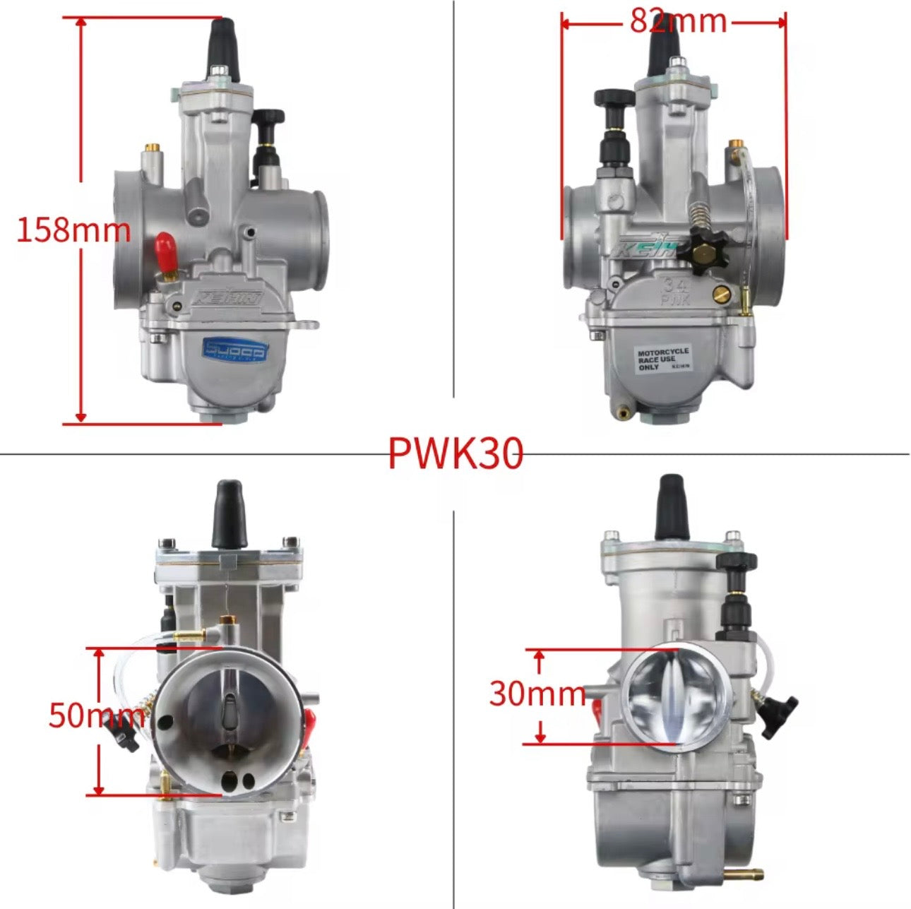 PWK Carburateur – 24MM / 26MM / 28MM / 30MM