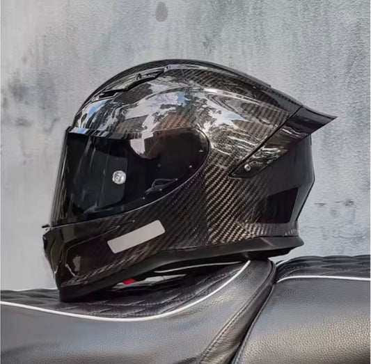 🏍️ Premium Full-Face Motorhelm – Carbon Look & High Performance
