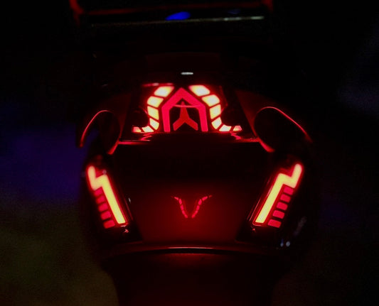 Alpha LED Set Knipperlichten Voor/Achter + Achterlicht Zip Matrix/Flow