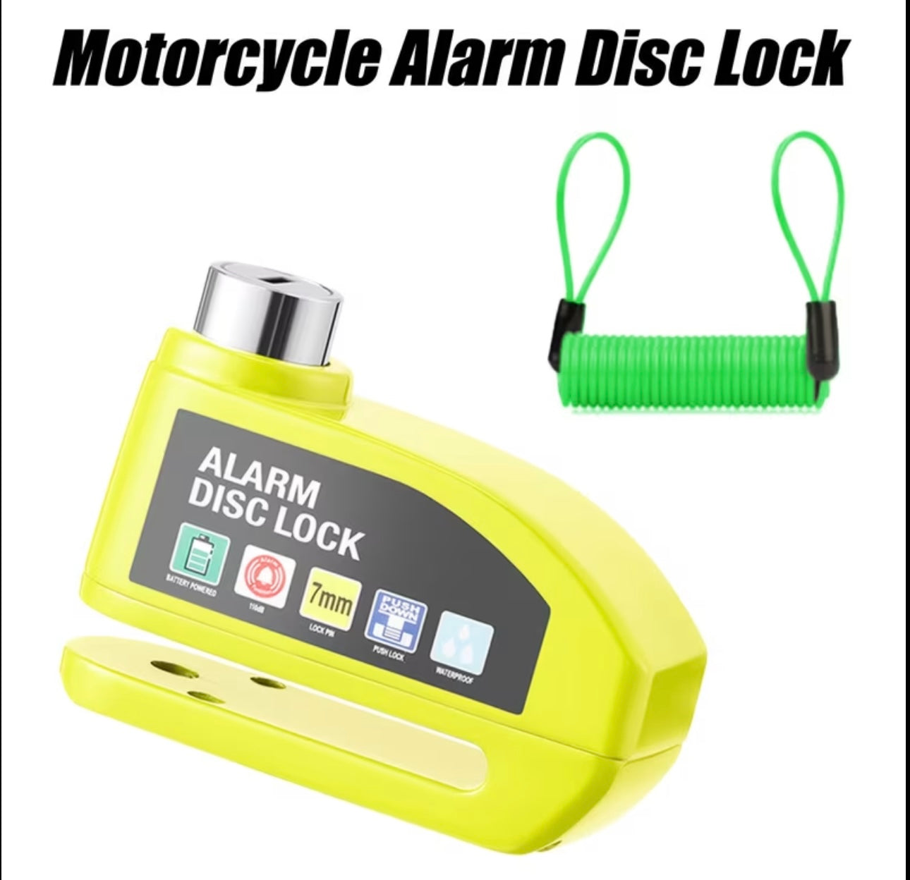 Motor Schijfremslot met Alarm – 110dB Anti-Diefstal Beveiliging